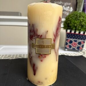 Claire Burke Scented Botanical Pillar Candle Cinnamon & Spice 4 x 9 inch Vintage